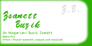 zsanett buzik business card